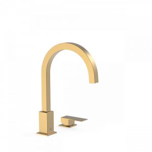 Cuadro Tres-Deck mounted tap matt gold 327mm