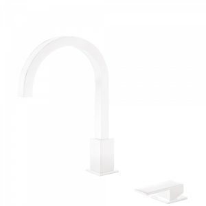 Cuadro Tres-Deck mounted tap matt white 327mm