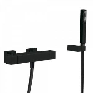 Cuadro Tres-Thermostatic shower matt black