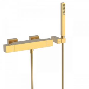 Cuadro Tres-Thermostatic shower matt gold