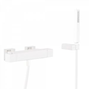 Cuadro Tres-Thermostatic shower matt white