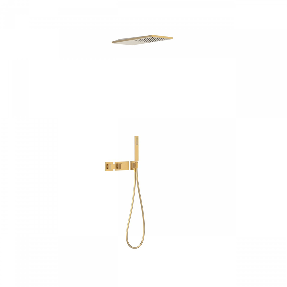 Slim Tres-BLOCK SYSTEM shower kit matt gold