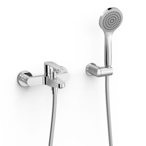 Tres Flat Wall-Mounted Single-Handle mixer tap for Bath and Shower