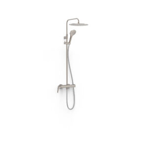 Tres Fuji Wall-Fitted Single-Handle Shower Mixer Tap Steel