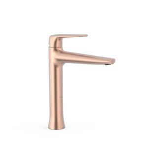 Tres Fuji High Single-Handle Washbasin Mixer Tap 24K Matte Rose Gold