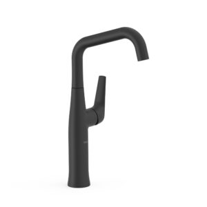 Tres Fuji High Single-Handle Washbasin Mixer Tap with Lateral Lever Matt Black