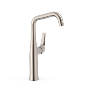 Tres Fuji High Single-Handle Washbasin Mixer Tap with Lateral Lever Steel