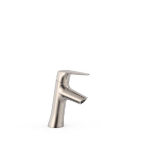 Tres Fuji Inclined Single-Handle Washbasin Mixer Tap Steel