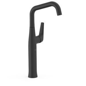 Tres Fuji XXL Single-Handle Washbasin Mixer Tap with Lateral Lever Matt Black