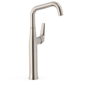 Tres Fuji XXL Single-Handle Washbasin Mixer Tap with Lateral Lever Steel