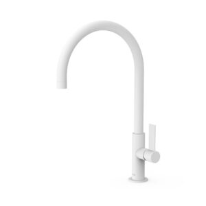 Class Tres Single-Handle Kitchen Mixer Tap Matt White