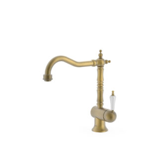 Tres Clasic Single-Handle Kitchen Mixer Tap Matt Aged Brass