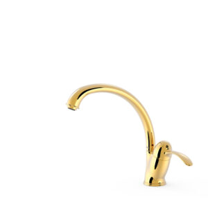 Tres Clasic Single-Handle Kitchen Mixer Tap 24k Gold (2)