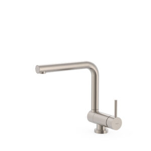 Tres Single-Handle Kitchen Mixer Tap with Folding Spout Steel