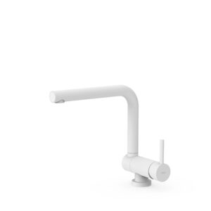 Tres Single-Handle Kitchen Mixer Tap with Folding Spout Matt White