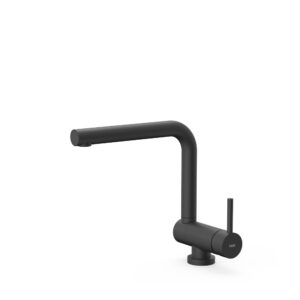 Tres Single-Handle Kitchen Mixer Tap with Folding Spout Matt Black