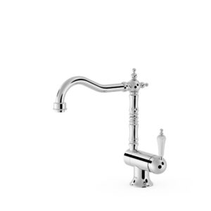 Tres Single-Handle Kitchen Mixer Tap with Folding Spout Chrome
