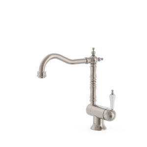 Tres Single-Handle Kitchen Mixer Tap with Folding Spout Steel