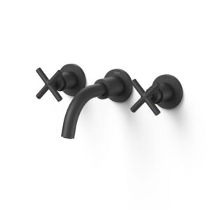 Tres Montblanc Concealed Two-Handle Washbasin Mixer Tap Matt Black