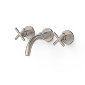 Tres Montblanc Concealed Two-Handle Washbasin Mixer Tap Steel