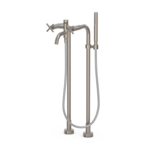 Tres Montblanc Floor-Mounted Two-handle Mixer Tap Bath and Shower Steel