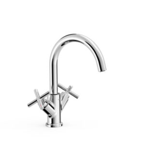 Tres Montblanc High Two-handle Washbasin Mixer Tap Chrome