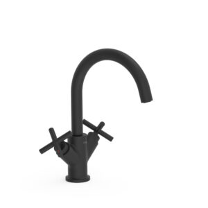 Tres Montblanc High Two-handle Washbasin Mixer Tap Matt Black