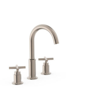 Tres Montblanc Two-handle Fitted Washbasin Tap Steel