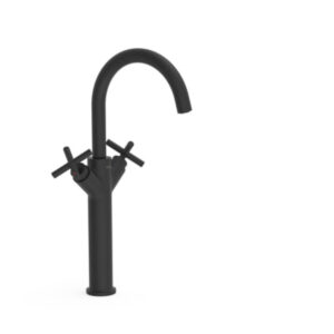 Tres Montblanc XXL Two-handle Washbasin Mixer Tap Matt Black