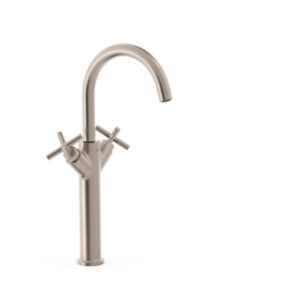 Tres Montblanc XXL Two-handle Washbasin Mixer Tap Steel