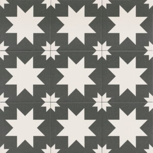 Fired Star Black 20x20 cm