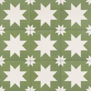 Fired Star Green 20x20 cm